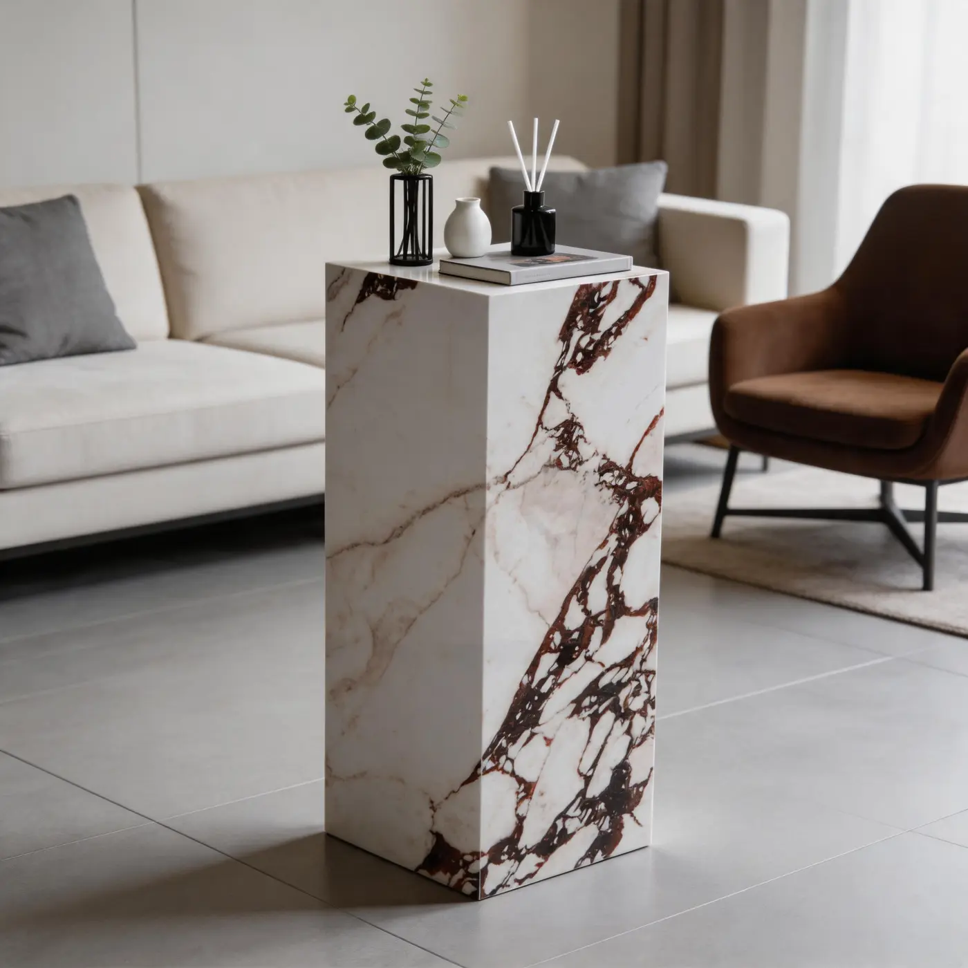 Bulgari Red stone pedestal