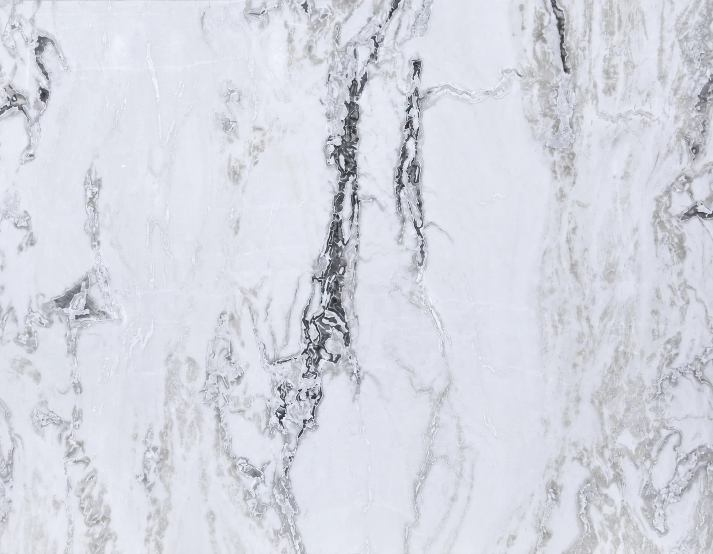 Fendi White stone texture with cloudy white layers and narrow dark grey veins