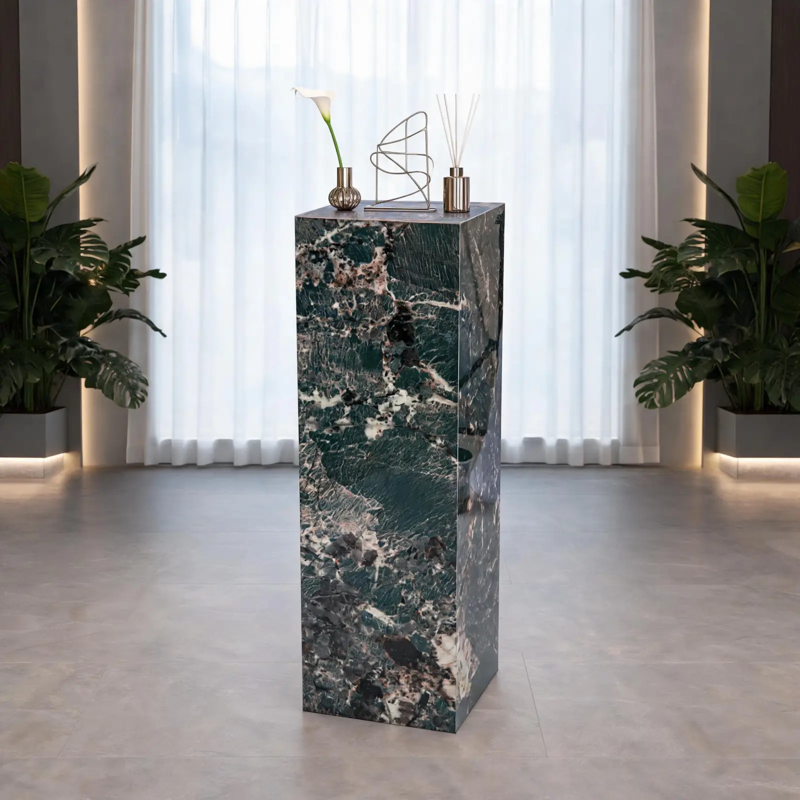Amazon Green stone pedestal