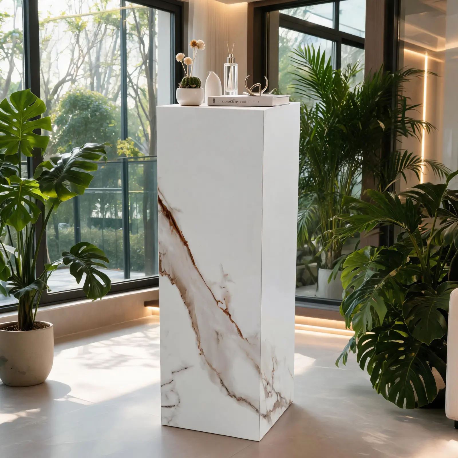 Calacatta Gold stone pedestal