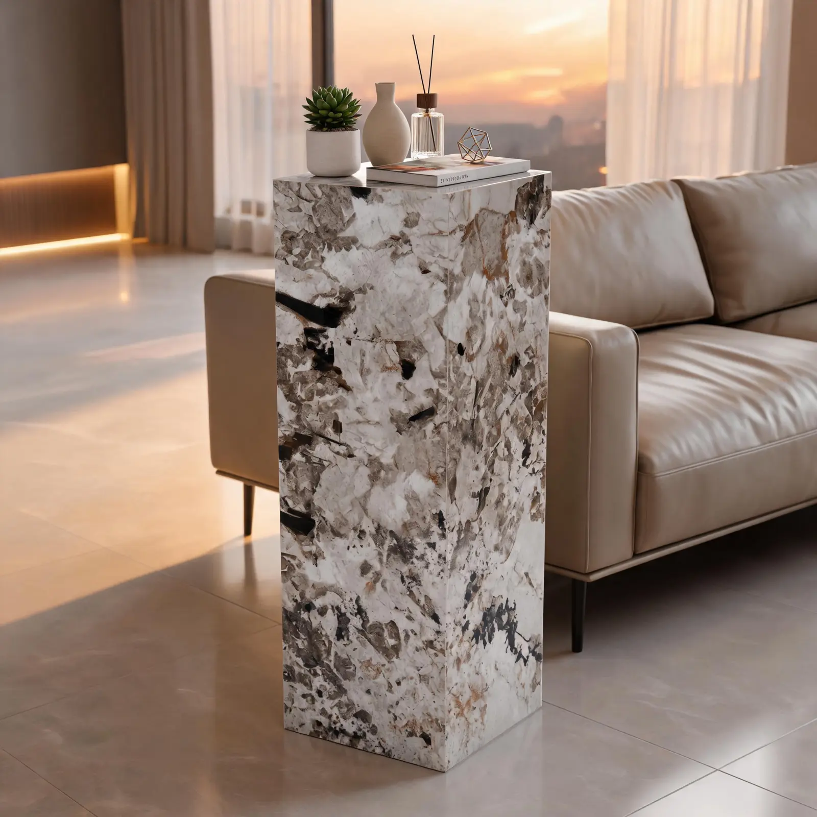 Pandora stone pedestal
