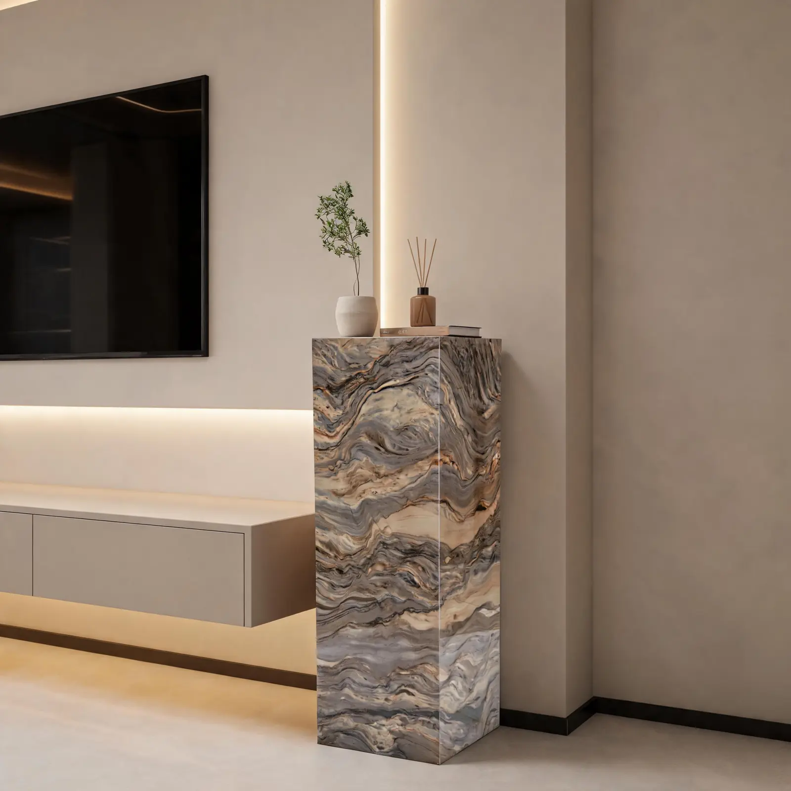 Silk Road stone pedestal
